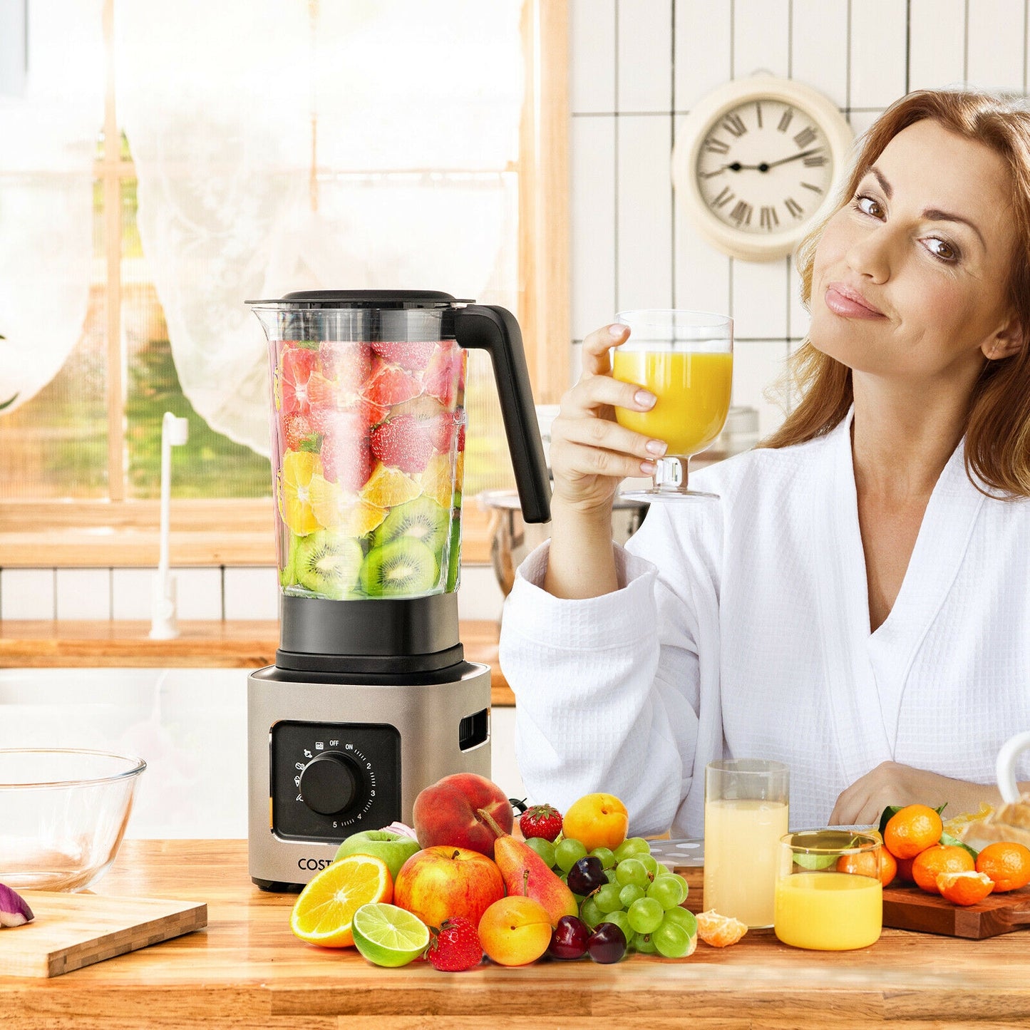 1500W Professional 5 Speed Blender with 5 Pre Set Functions & 68oz Tritan Jar