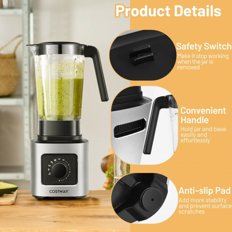 1500W Professional 5 Speed Blender with 5 Pre Set Functions & 68oz Tritan Jar