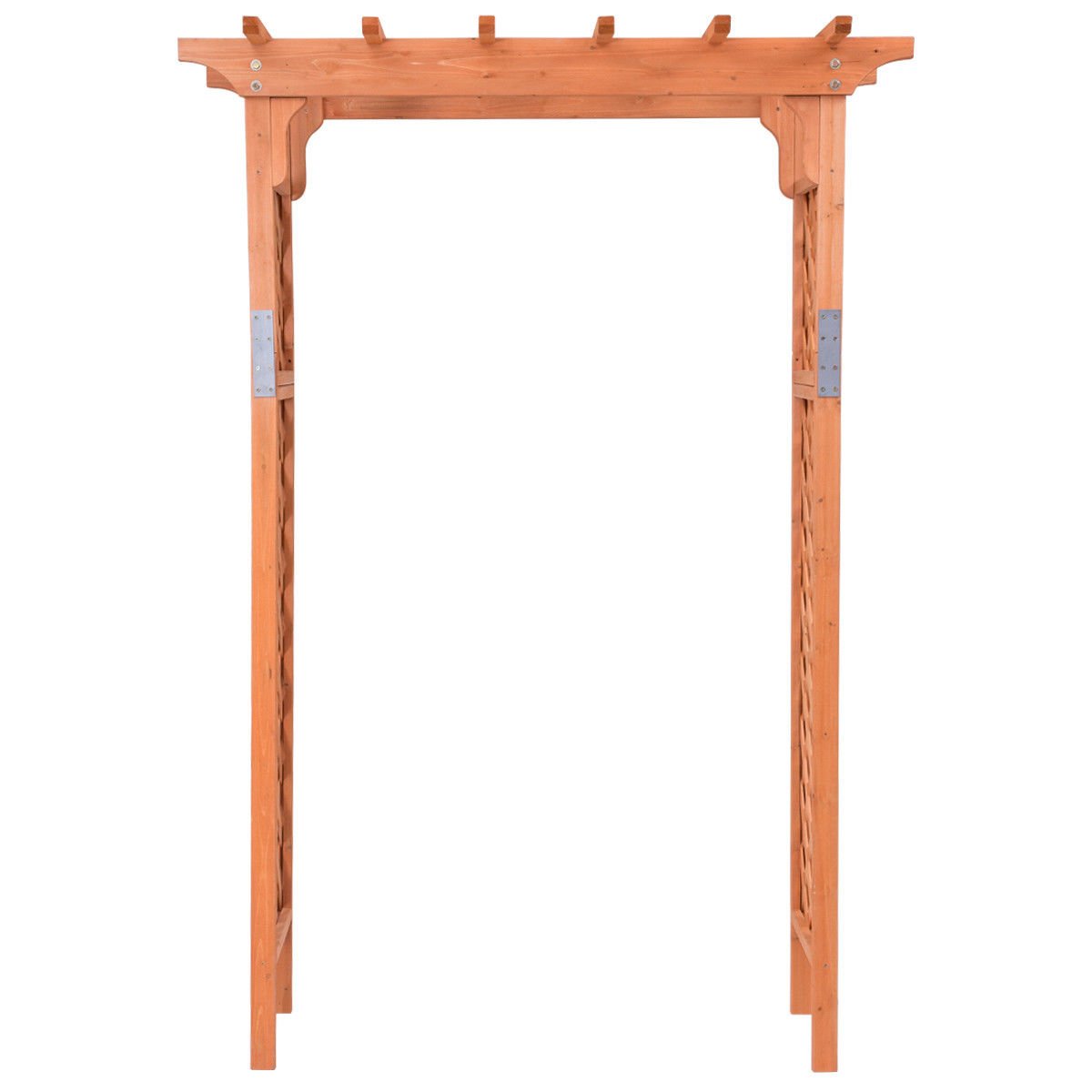Elegant 7 Foot Wooden Garden Arbor Arch for Climbing Plants and Vines