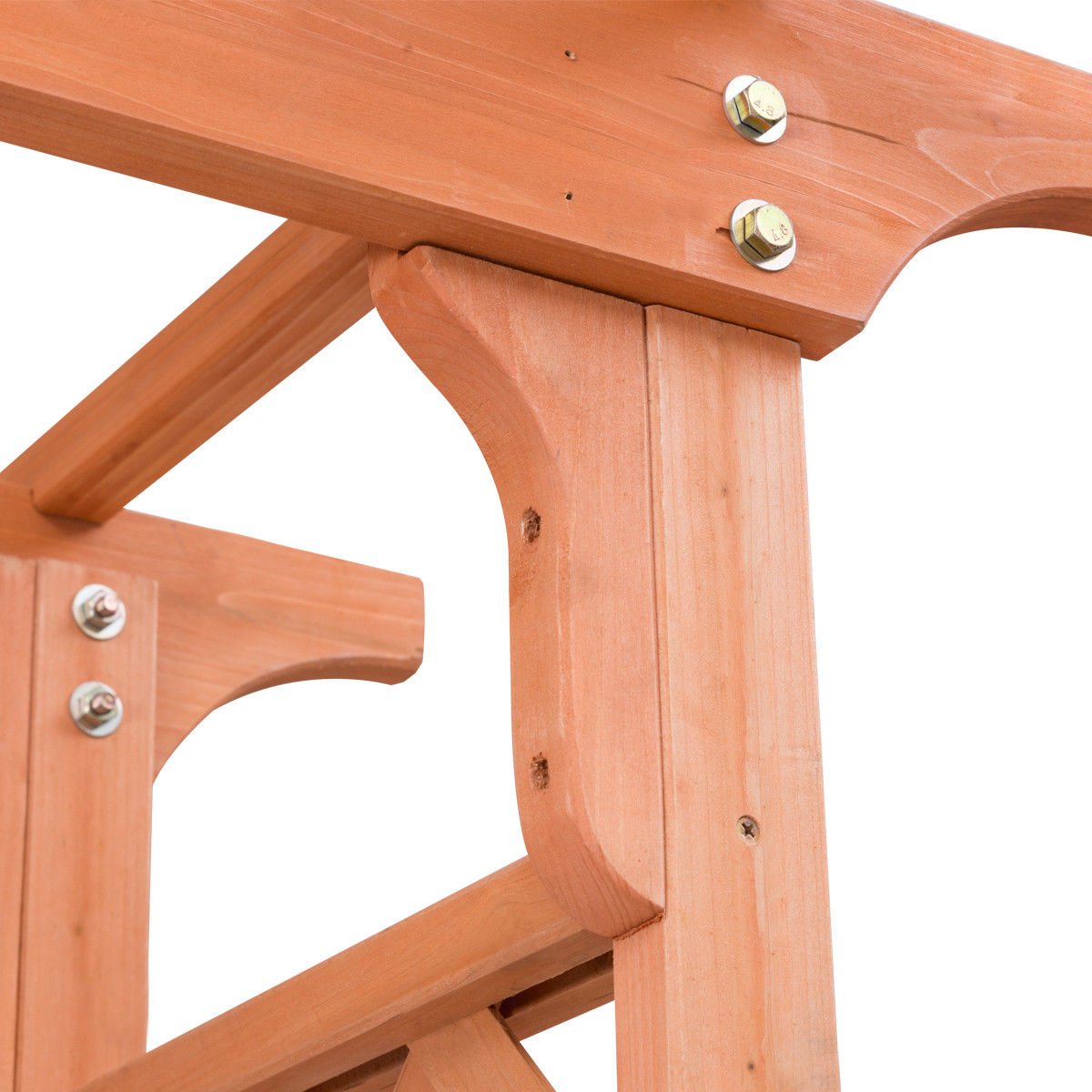 Elegant 7 Foot Wooden Garden Arbor Arch for Climbing Plants and Vines