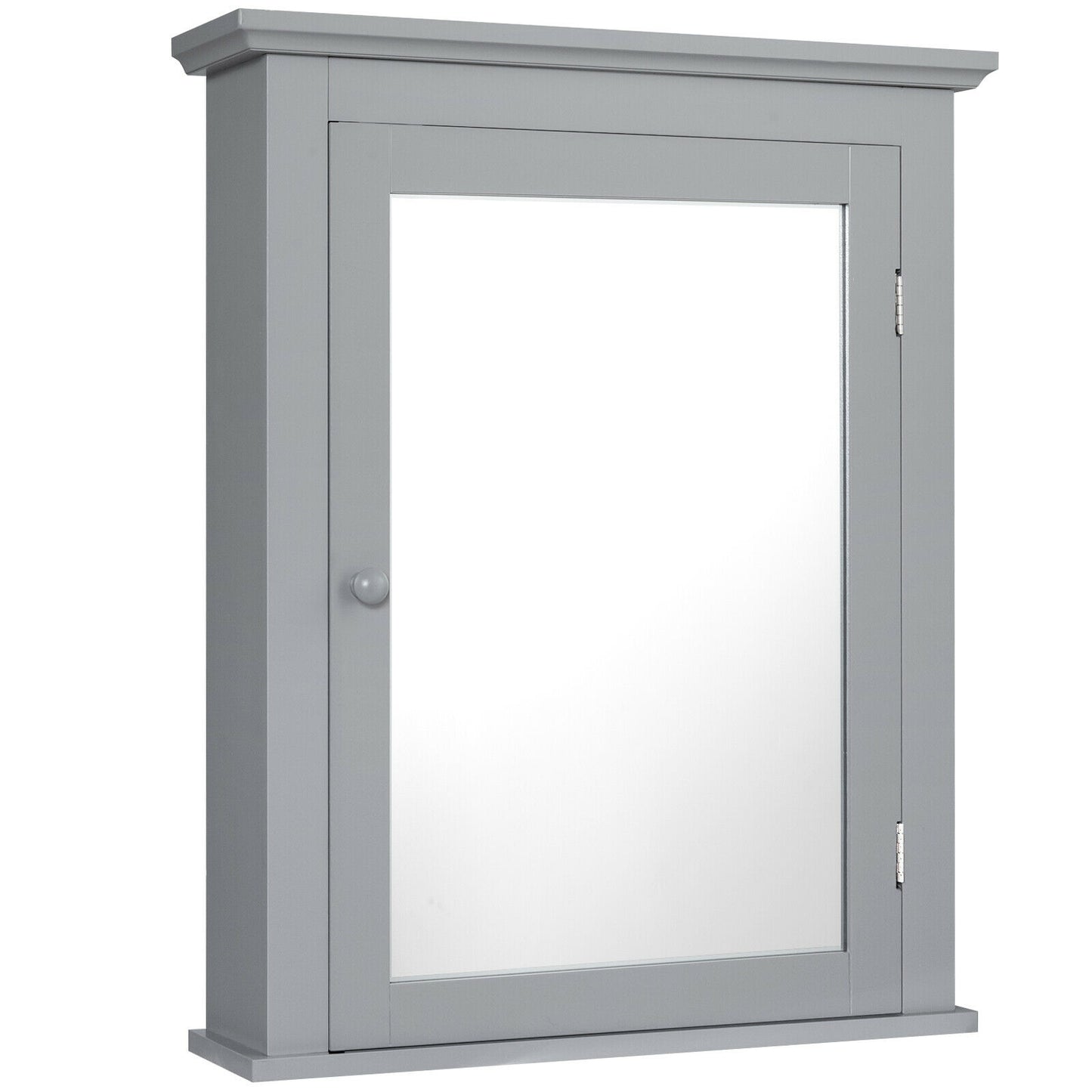 Wall-Mounted Bathroom Mirror Cabinet with Adjustable Shelves