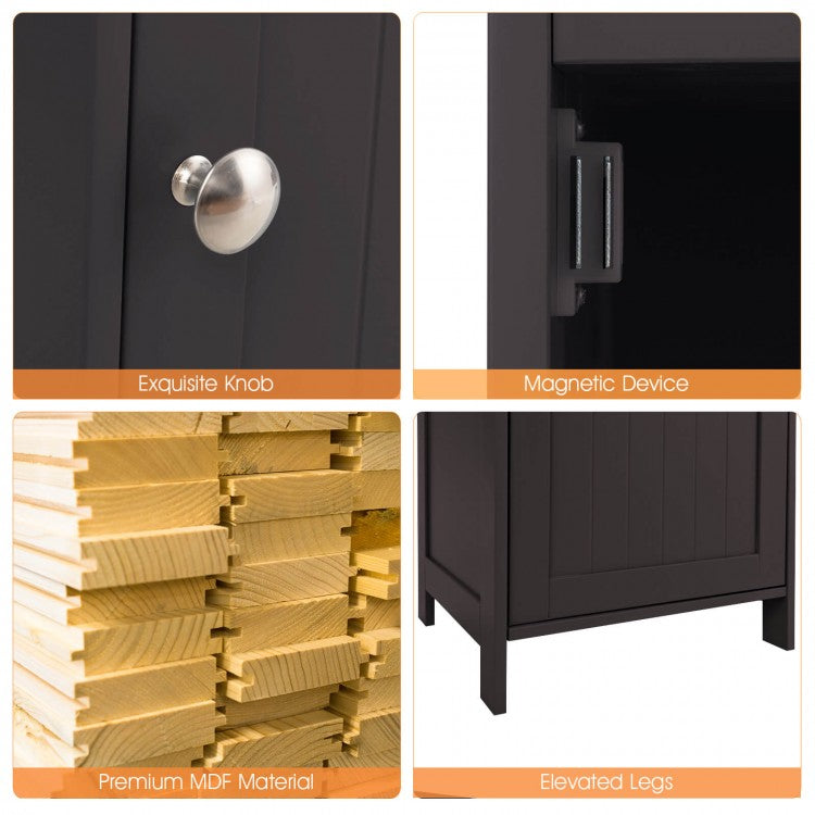 72 Inch Freestanding Tall Storage Cabinet with Adjustable Shelves & Cupboard
