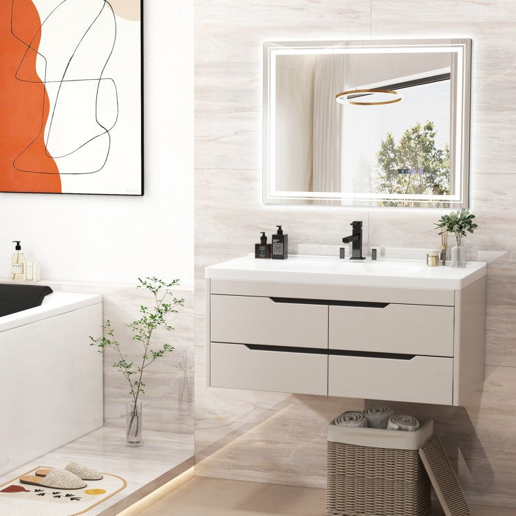Smart LED Bathroom Mirror with Anti-Fog, Memory Function, and Adjustable Lighting