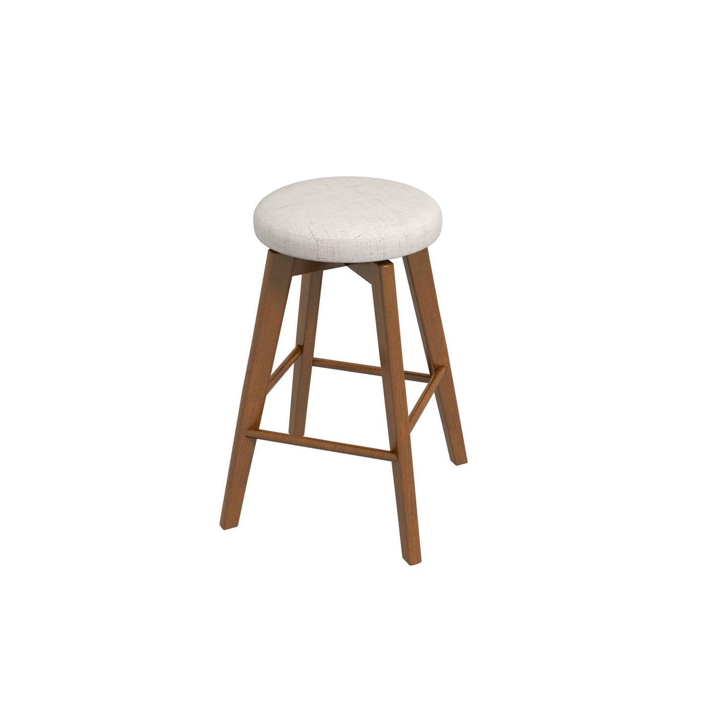 26 Inch Swivel Bar Stools Set of 2 with Backless Design and Linen Cushions
