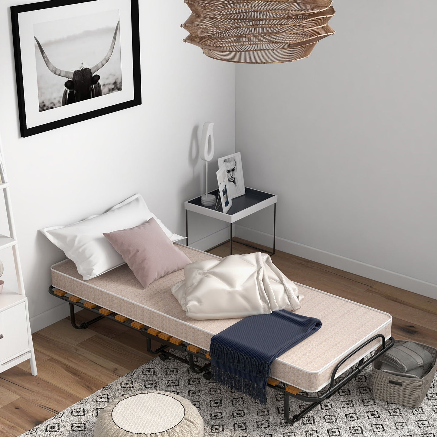 75" x 31.5" Folding Guest Bed with Memory Foam Mattress – Comfortable & Compact