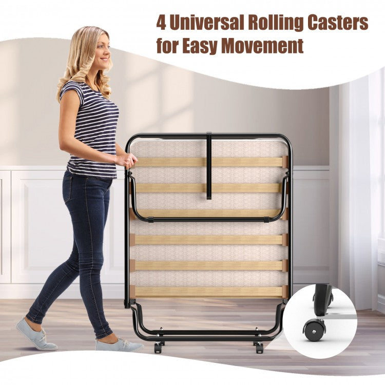 75" x 31.5" Folding Guest Bed with Memory Foam Mattress – Comfortable & Compact