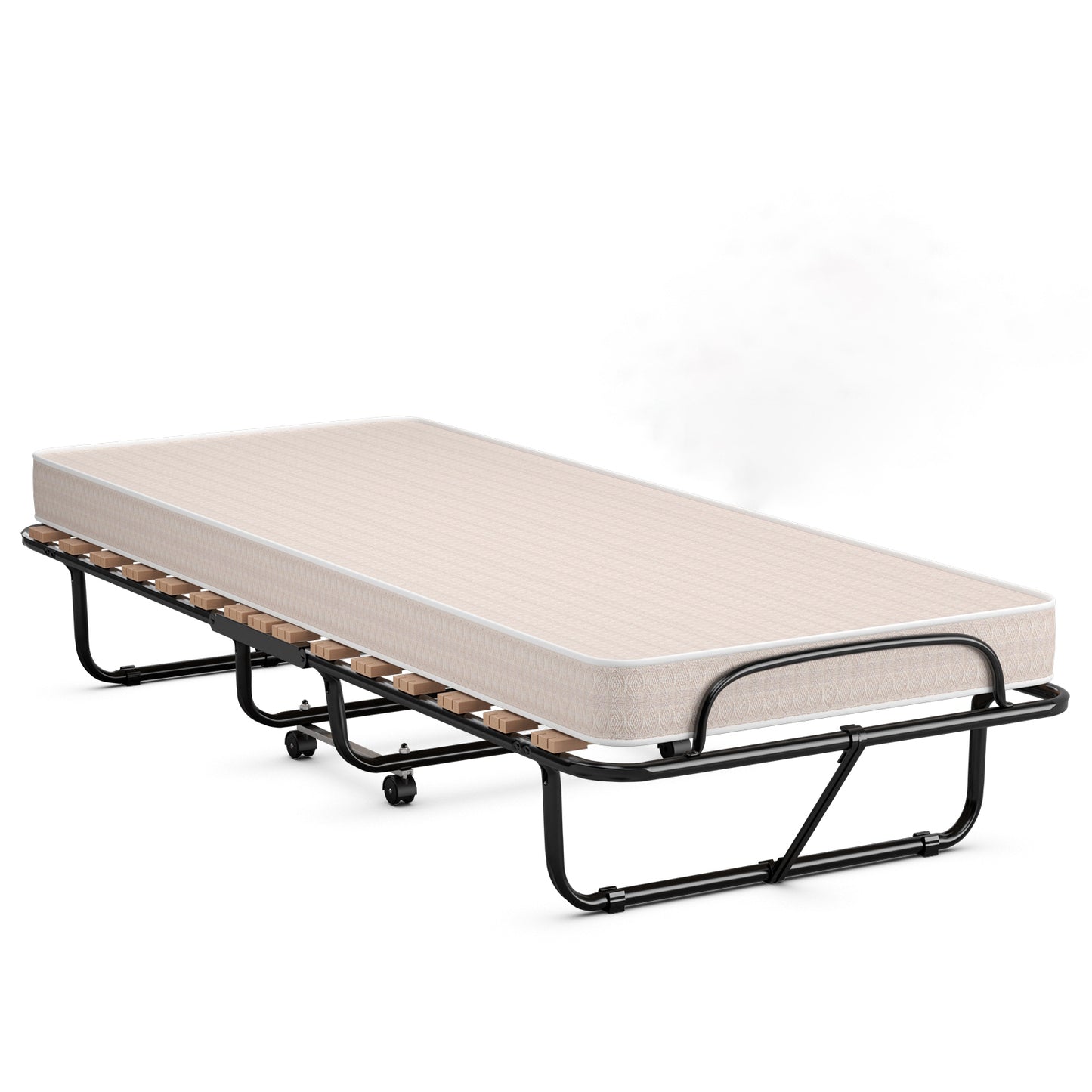 75" x 31.5" Folding Guest Bed with Memory Foam Mattress – Comfortable & Compact