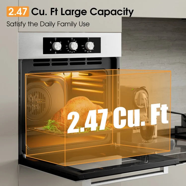 24 Inch 2.47 Cu. Ft. Single Wall Oven with 5 Cooking Functions