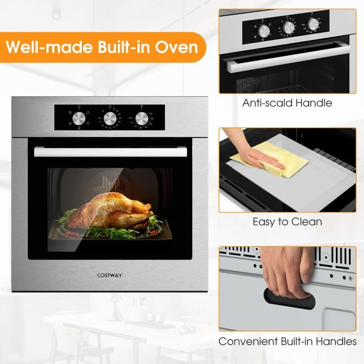 24 Inch 2.47 Cu. Ft. Single Wall Oven with 5 Cooking Functions