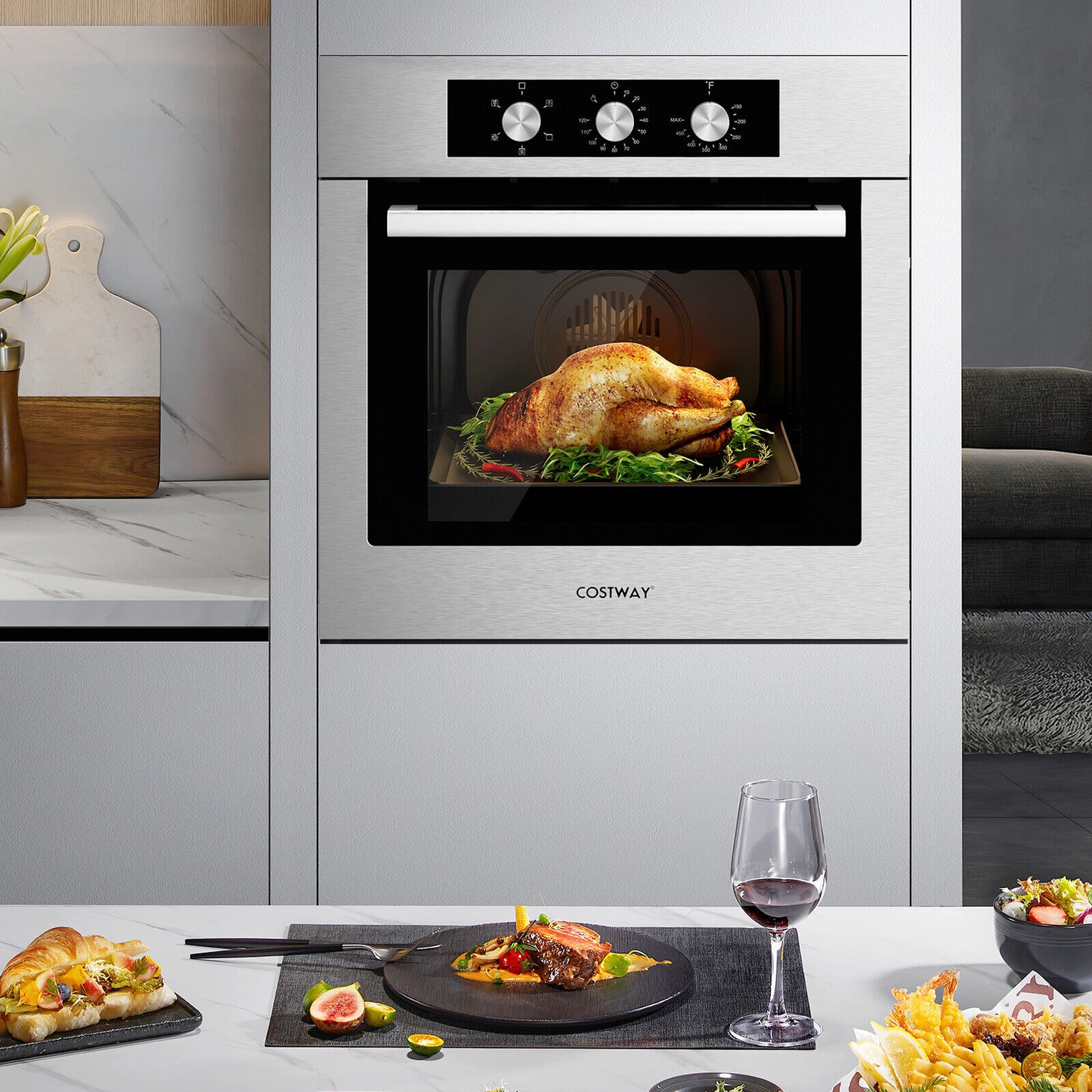24 Inch 2.47 Cu. Ft. Single Wall Oven with 5 Cooking Functions