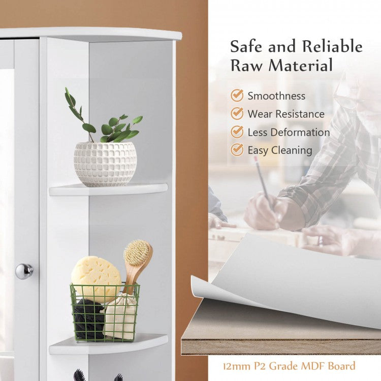 Stylish Wall-Mounted Medicine Cabinet with Mirror & Shelves