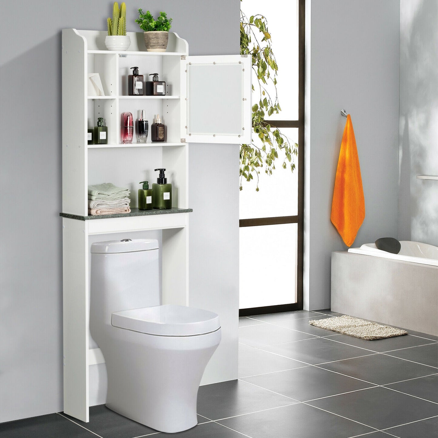Compact Over-the-Toilet Storage Cabinet