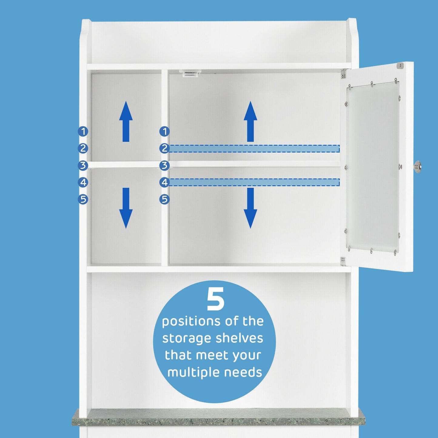 Compact Over-the-Toilet Storage Cabinet