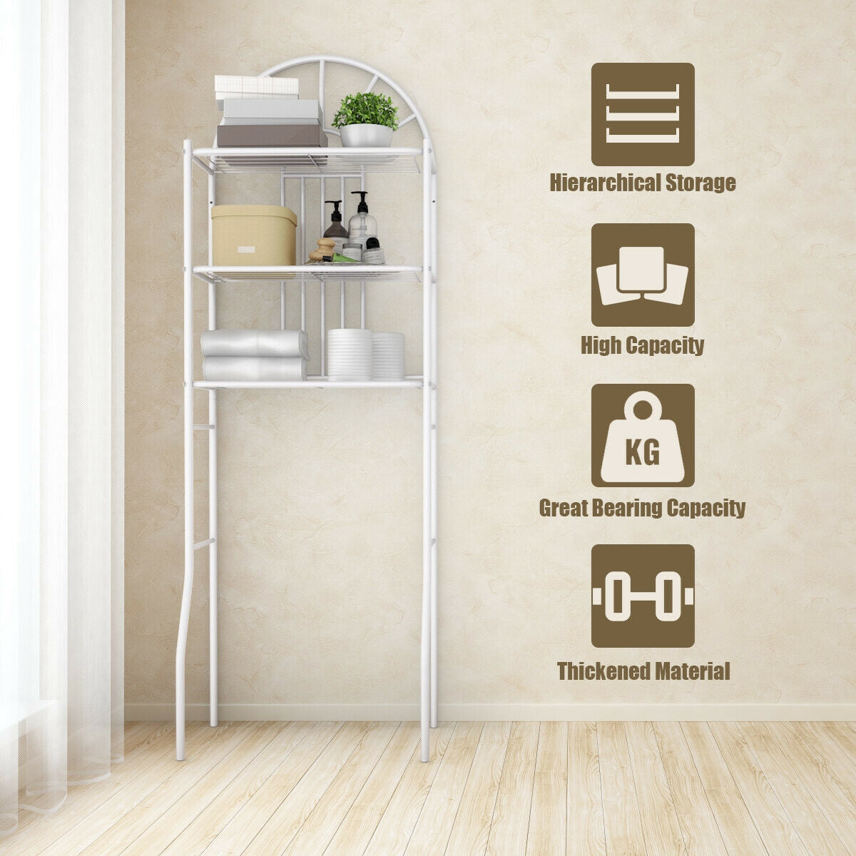 3 Tier Bathroom Towel Storage Rack