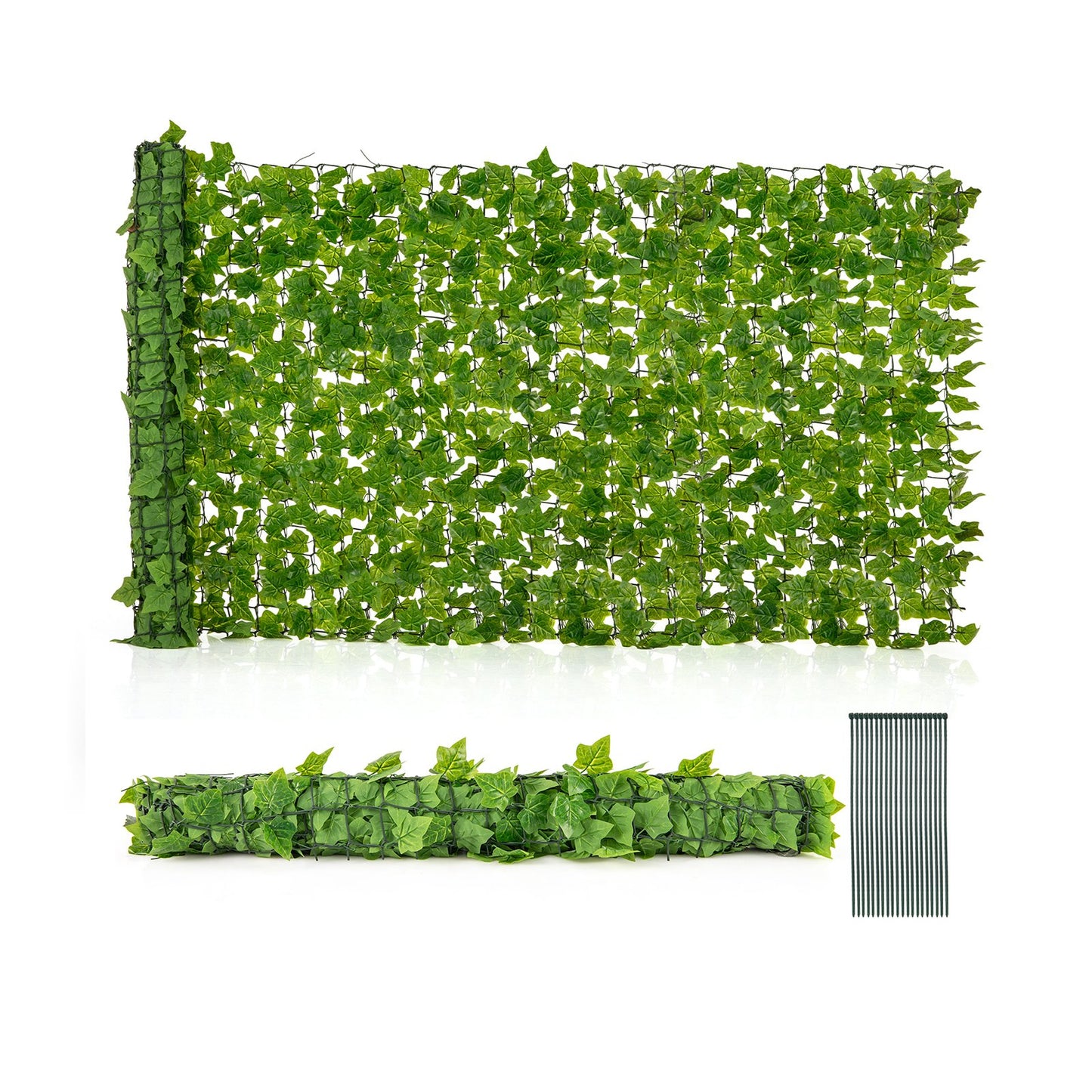 120 x 40 Inch Artificial Ivy Privacy Fence – Lifelike Faux Ivy Vines for Indoor & Outdoor Use