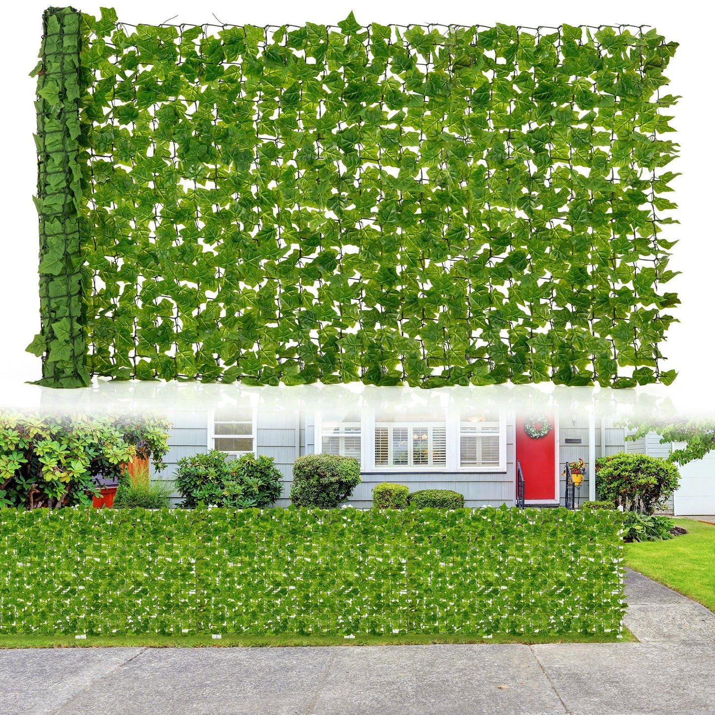 120 x 40 Inch Artificial Ivy Privacy Fence – Lifelike Faux Ivy Vines for Indoor & Outdoor Use