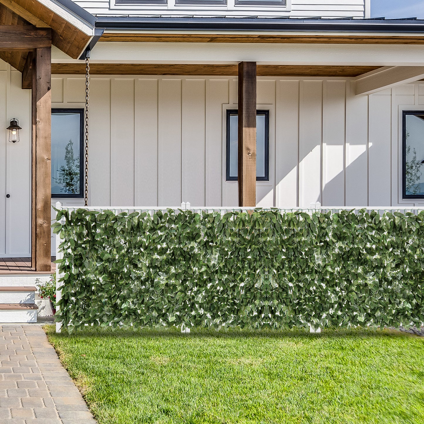 Premium Artificial Lily Leaf Privacy Screen for Garden, Balcony & Outdoor Spaces