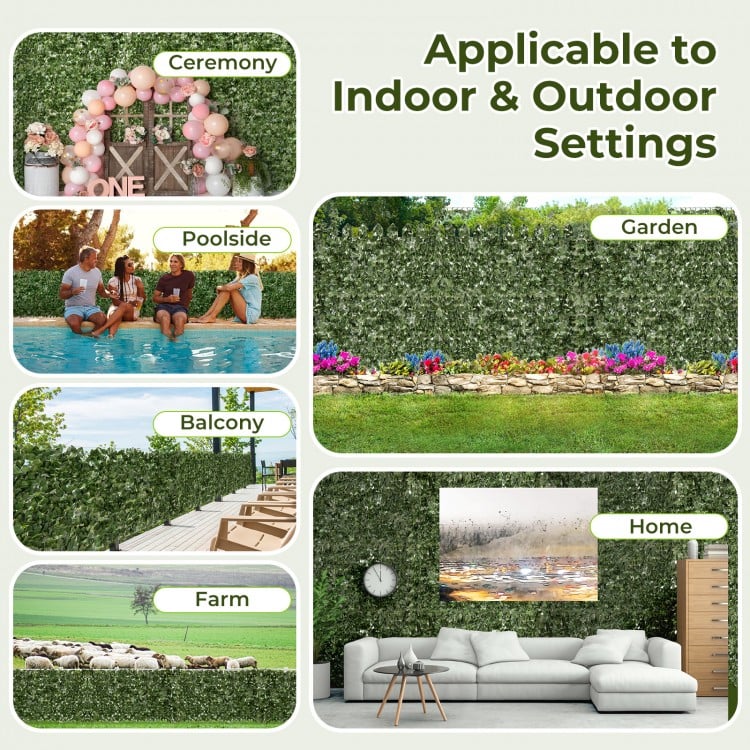 Premium Artificial Lily Leaf Privacy Screen for Garden, Balcony & Outdoor Spaces