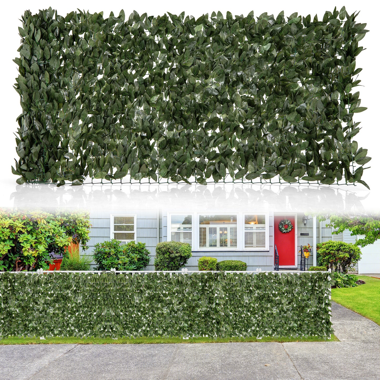 Premium Artificial Lily Leaf Privacy Screen for Garden, Balcony & Outdoor Spaces