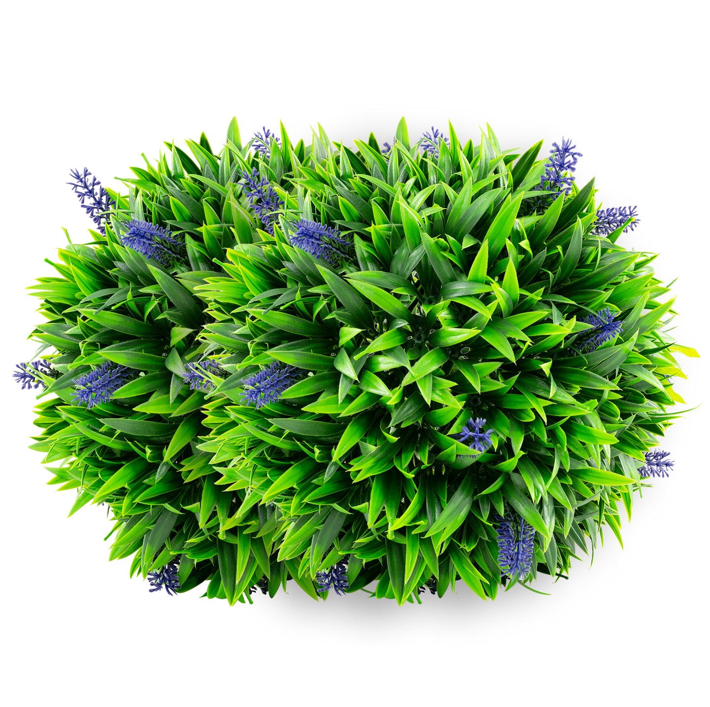 Set of 2 Artificial Lavender Topiary Balls with Vibrant Purple Flowers