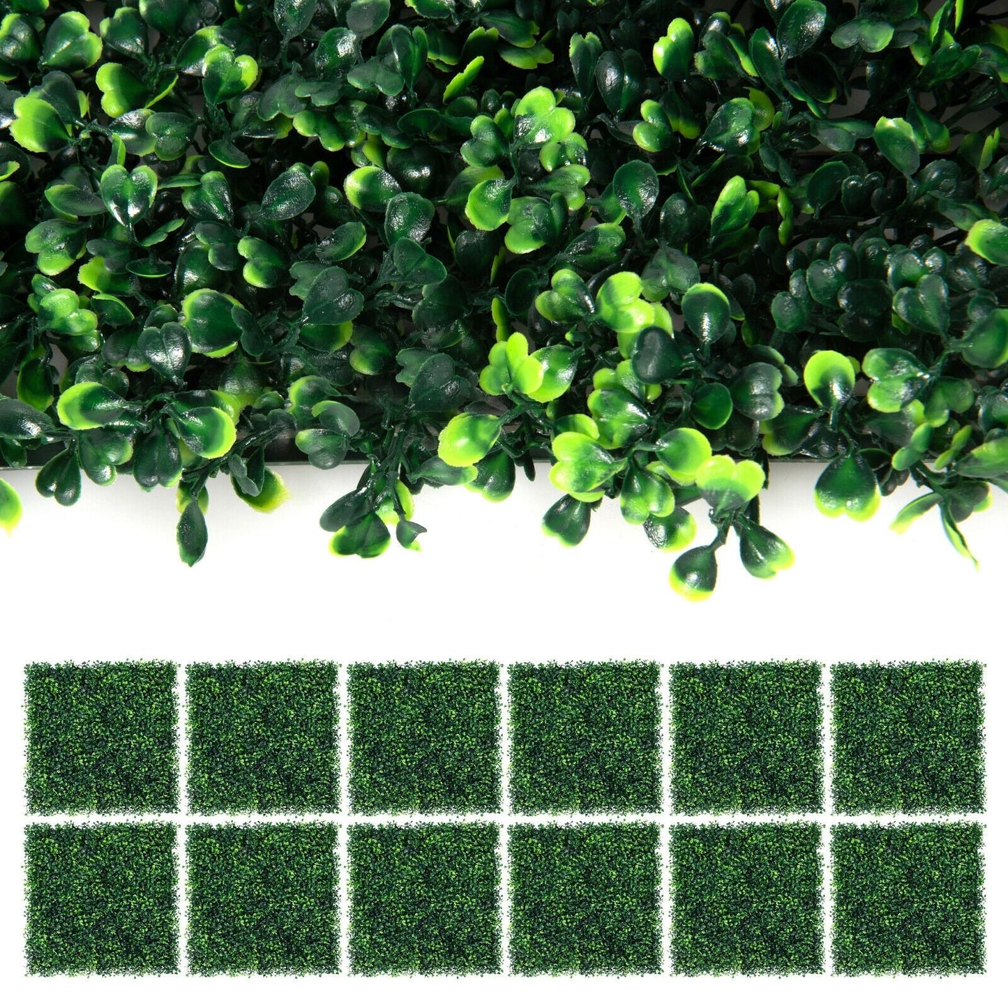 Premium 12 Piece Artificial Boxwood Panels for Privacy, Fencing & Event Decor