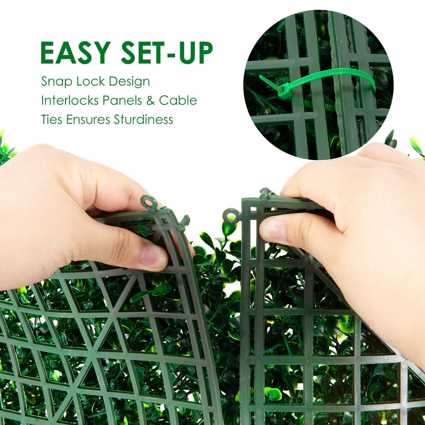 Premium 12 Piece Artificial Boxwood Panels for Privacy, Fencing & Event Decor