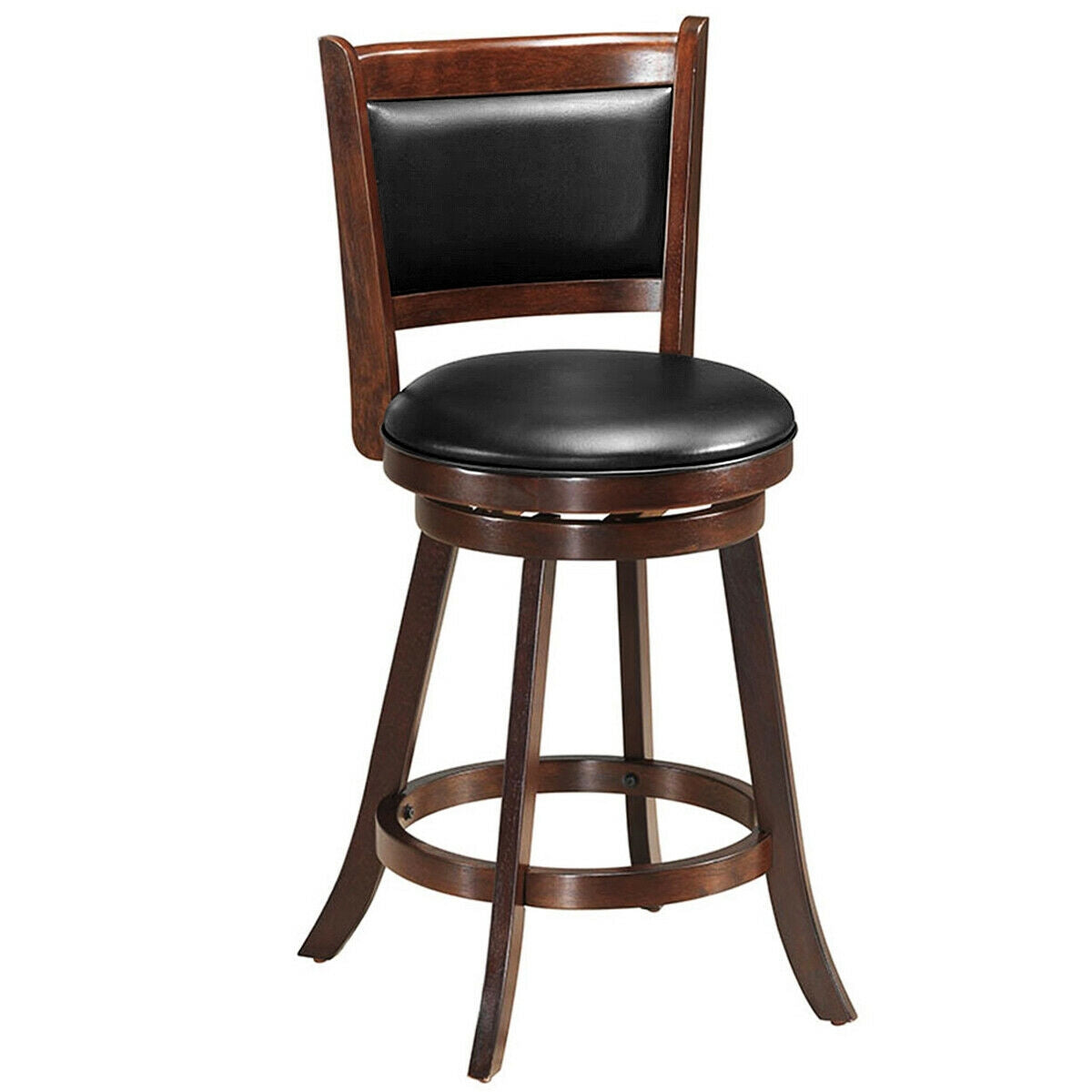 24 Inch Swivel Counter Stools with Upholstered Seats