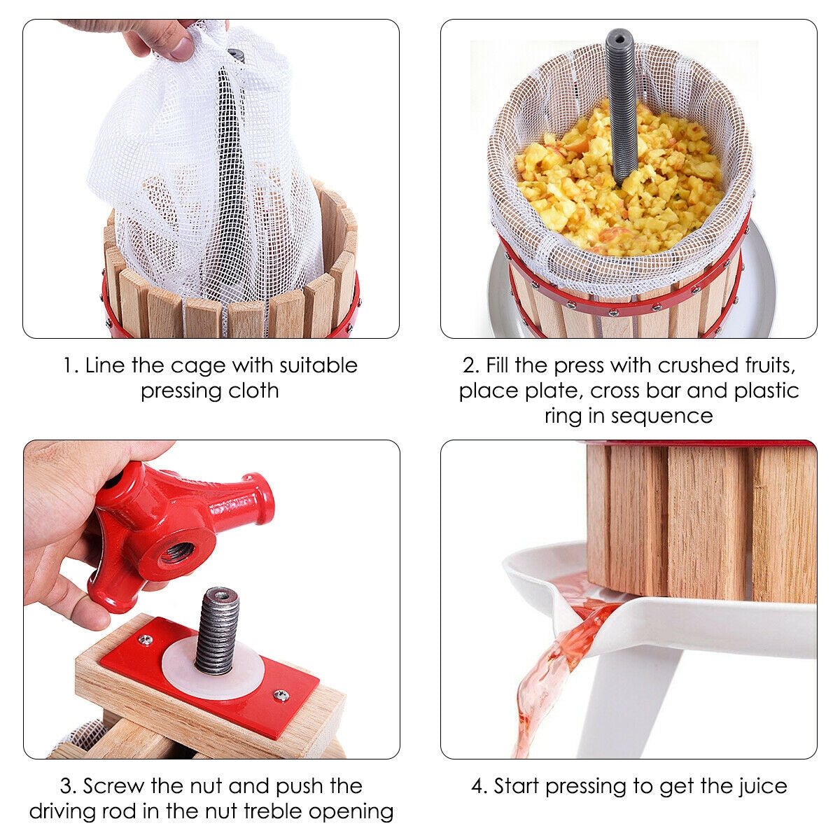 1.6 Gallon Fruit and Wine Press – Perfect for Cider and Juice Making