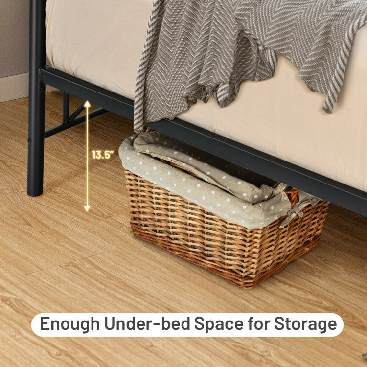 Sturdy Metal Platform Bed Frame with Headboard – Full Size