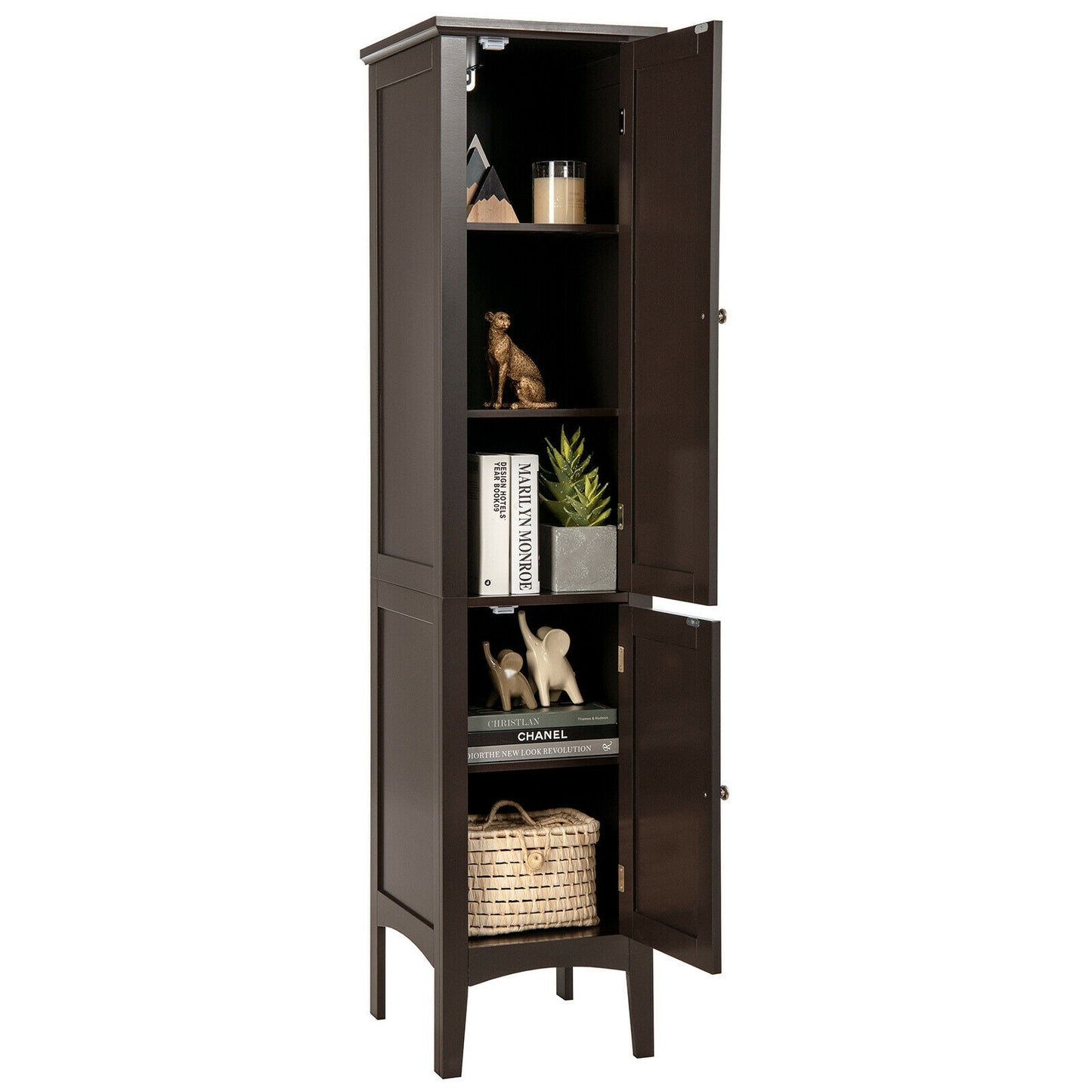 Multi Functional Freestanding Storage Cabinet for Bathroom, Kitchen, and Living Room