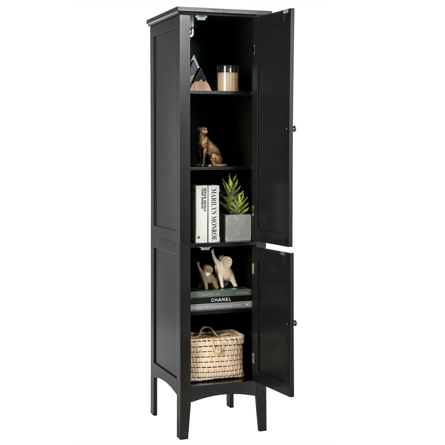 Multi Functional Freestanding Storage Cabinet for Bathroom, Kitchen, and Living Room