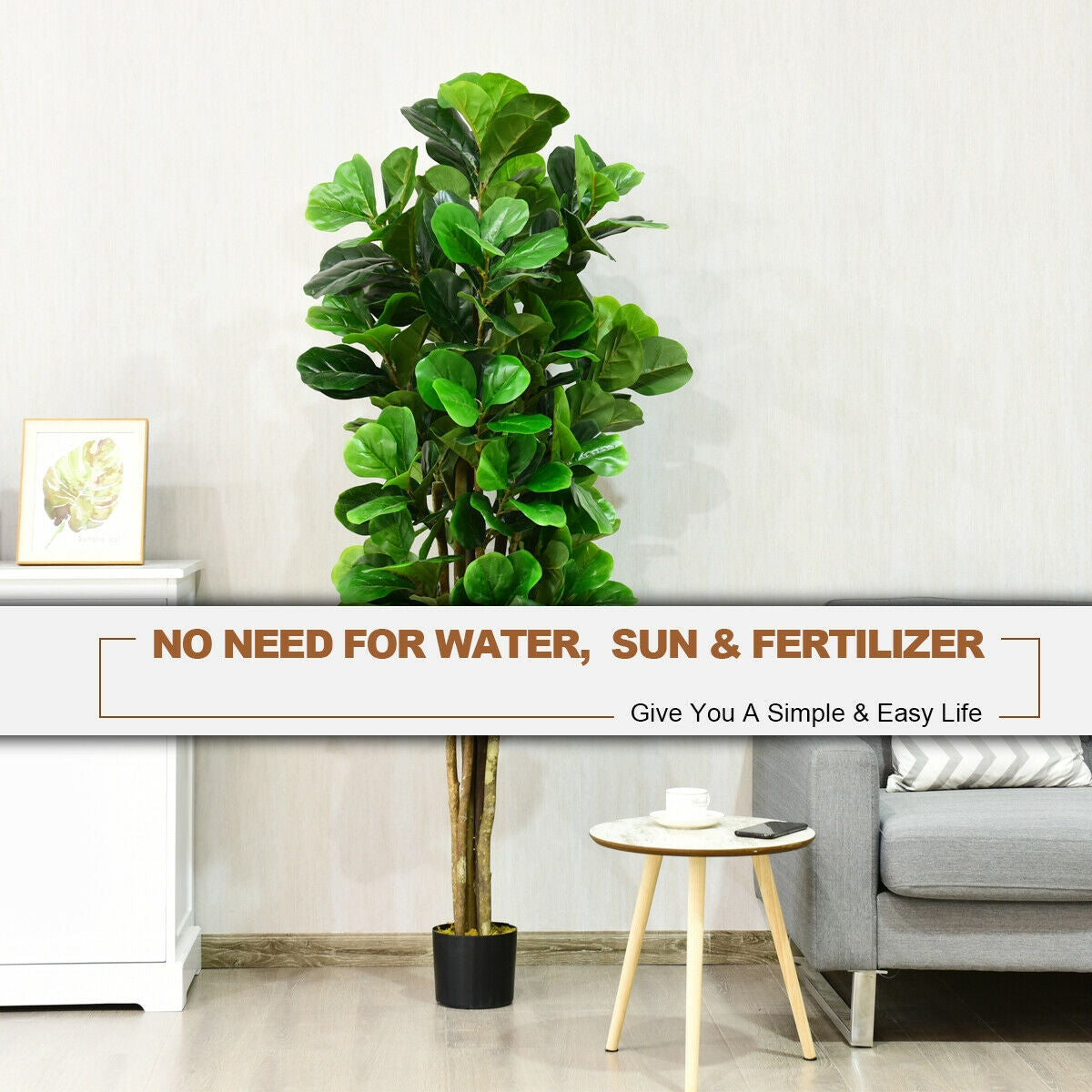 6 Foot Artificial Indoor/Outdoor Decorative Tree with Lush Greenery