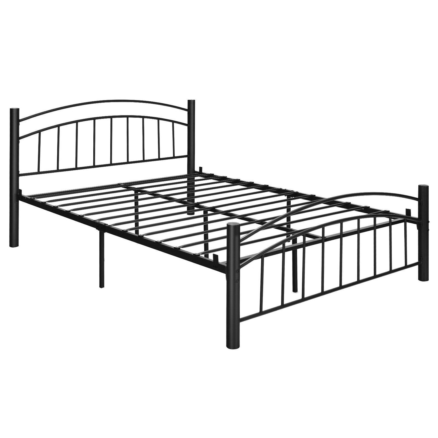 Elegant Platform Bed with Headboard and Footboard – Queen Size