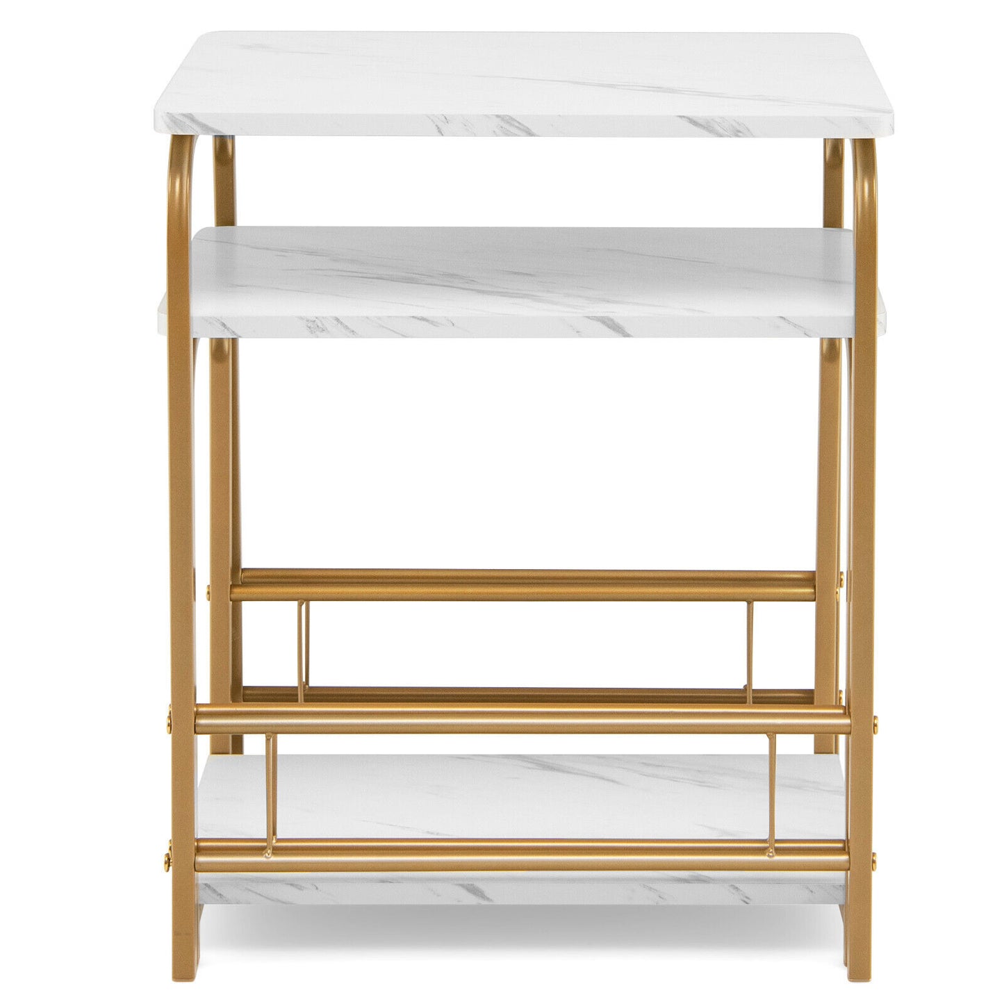 Modern Nesting End Tables with Faux Marble Top Set of 2