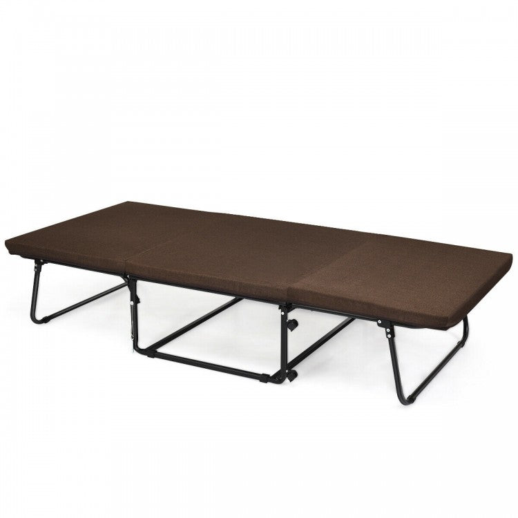 6 Position Adjustable Folding Guest Bed with Comfortable Mattress