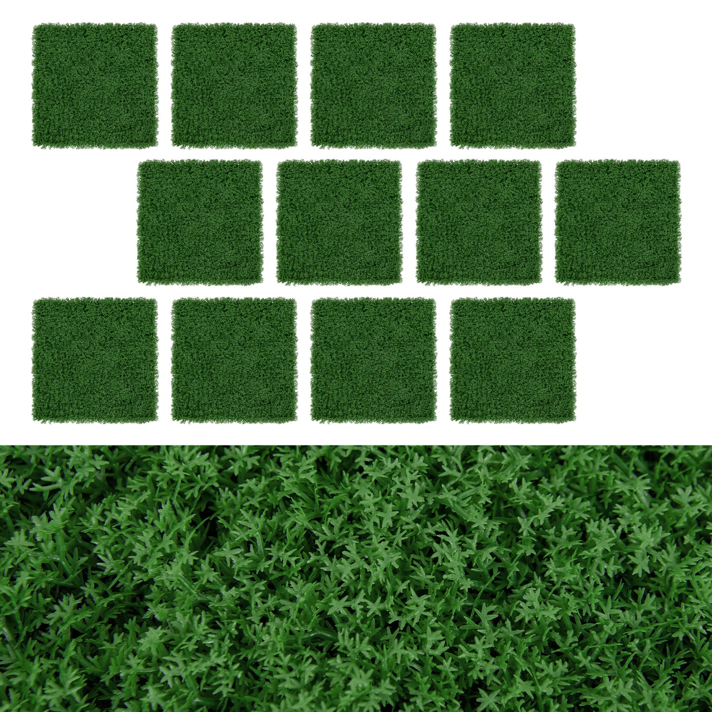 12 Pack 20x20 Inch Artificial Grass Wall Panels – Perfect for Garden, Yard, and Balcony Privacy