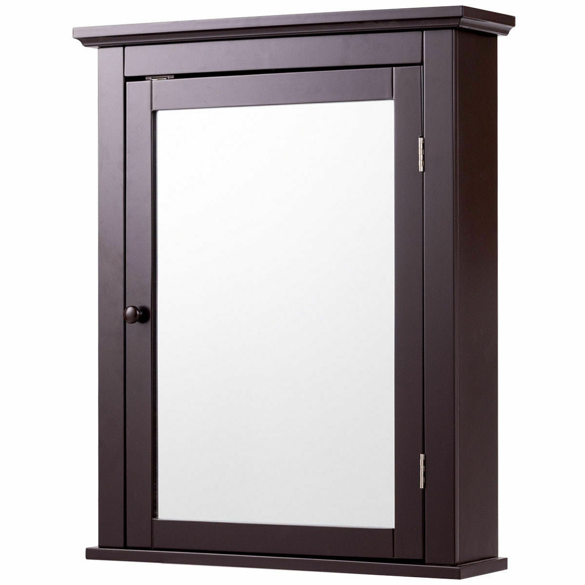 Wall-Mounted Bathroom Mirror Cabinet with Adjustable Shelves
