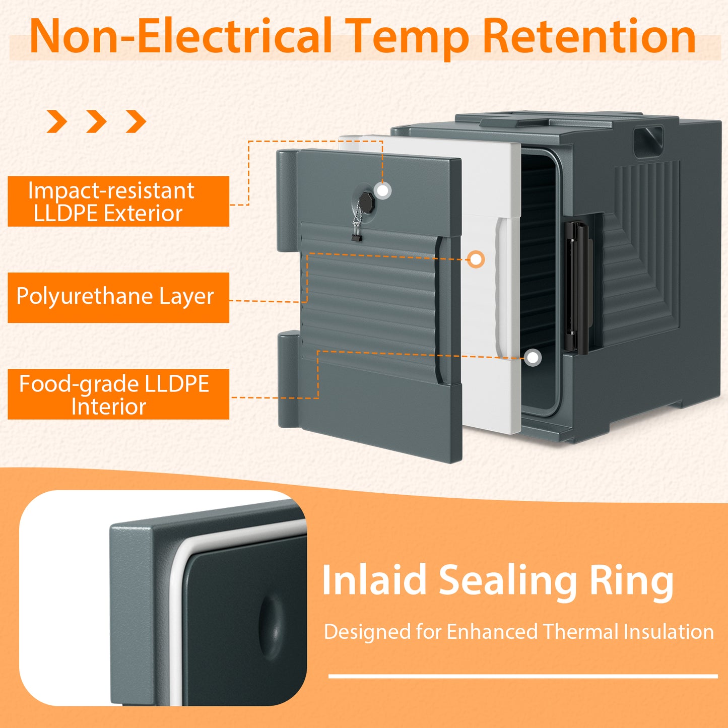 End Loading Insulated Food Carrier – Hot & Cold Storage