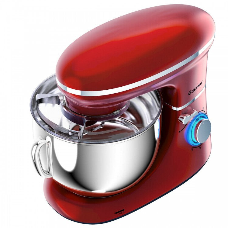 660W 6.3QT Tilt Head Stand Mixer with 6 Speed Control