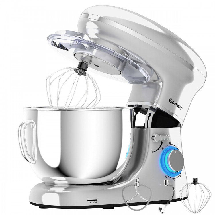 660W 6.3QT Tilt Head Stand Mixer with 6 Speed Control