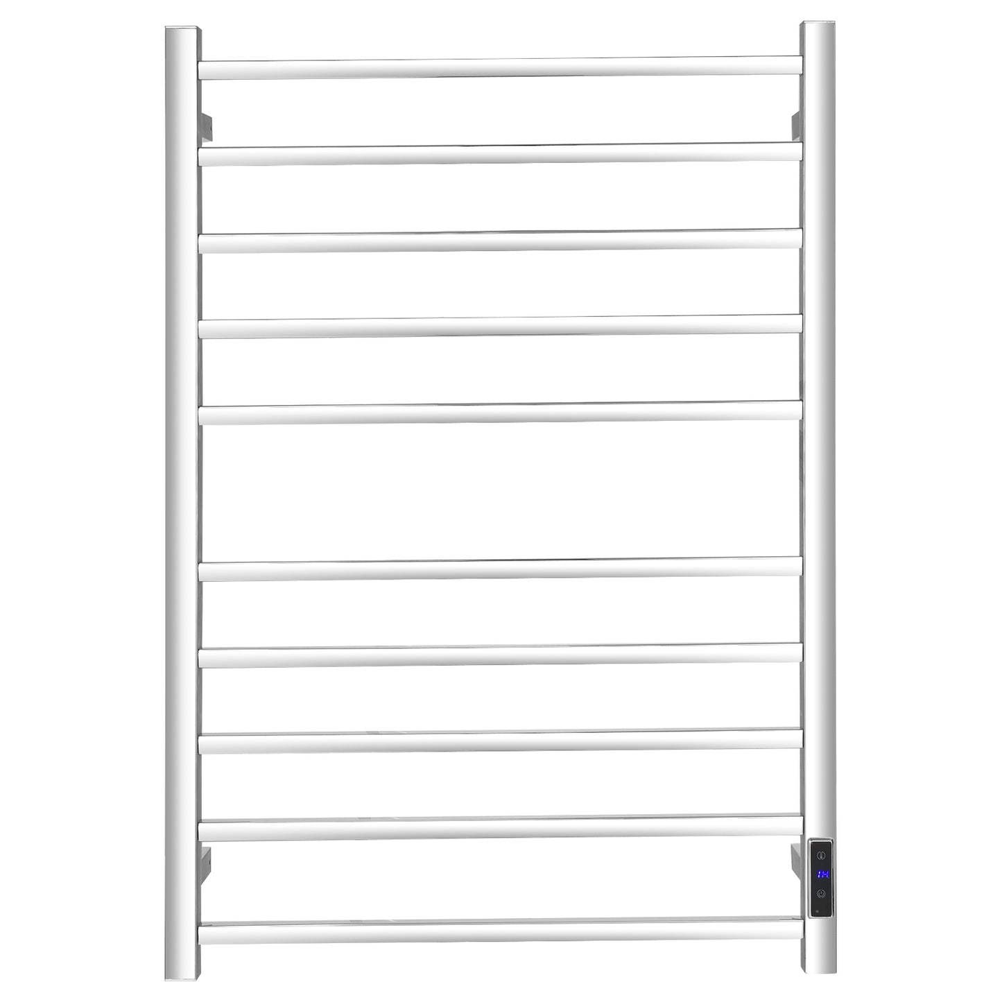 10 Bar Wall-Mounted Electric Towel Warmer with Built-In Timer and Adjustable Temperature
