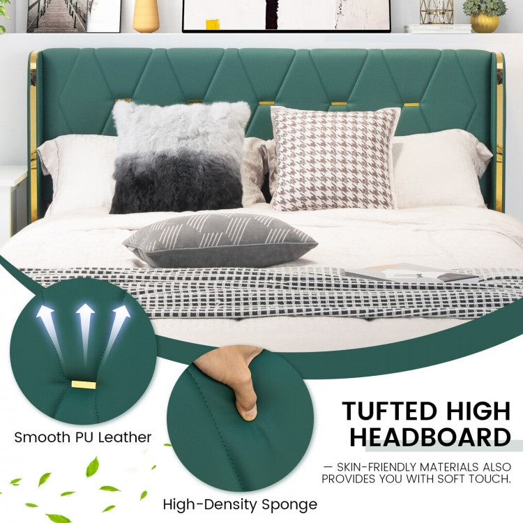 Luxurious PU Leather Upholstered Bed Frame with 4 Storage Drawers – Full/Queen Size