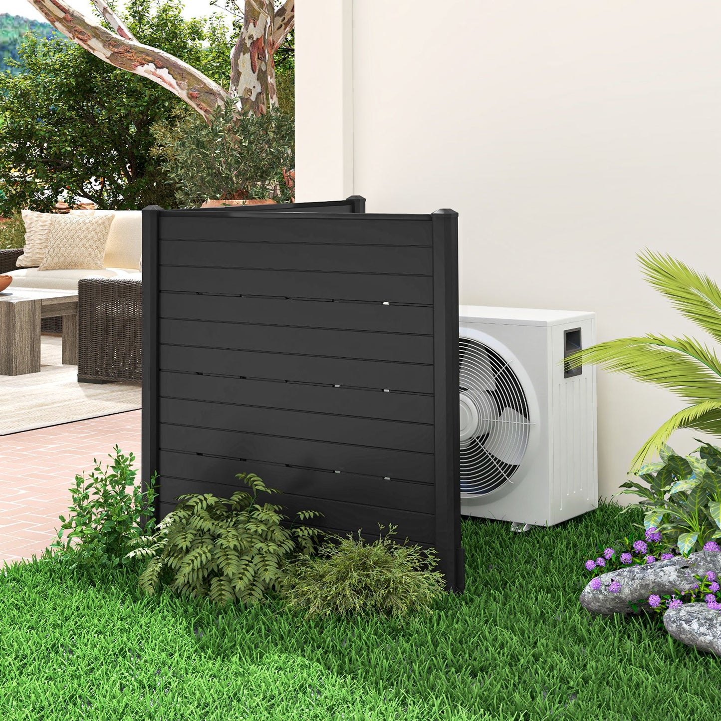 HDPE Outdoor Privacy Fence Screen with 5 Ground Stakes – Perfect for Garden, Yard, and Patio