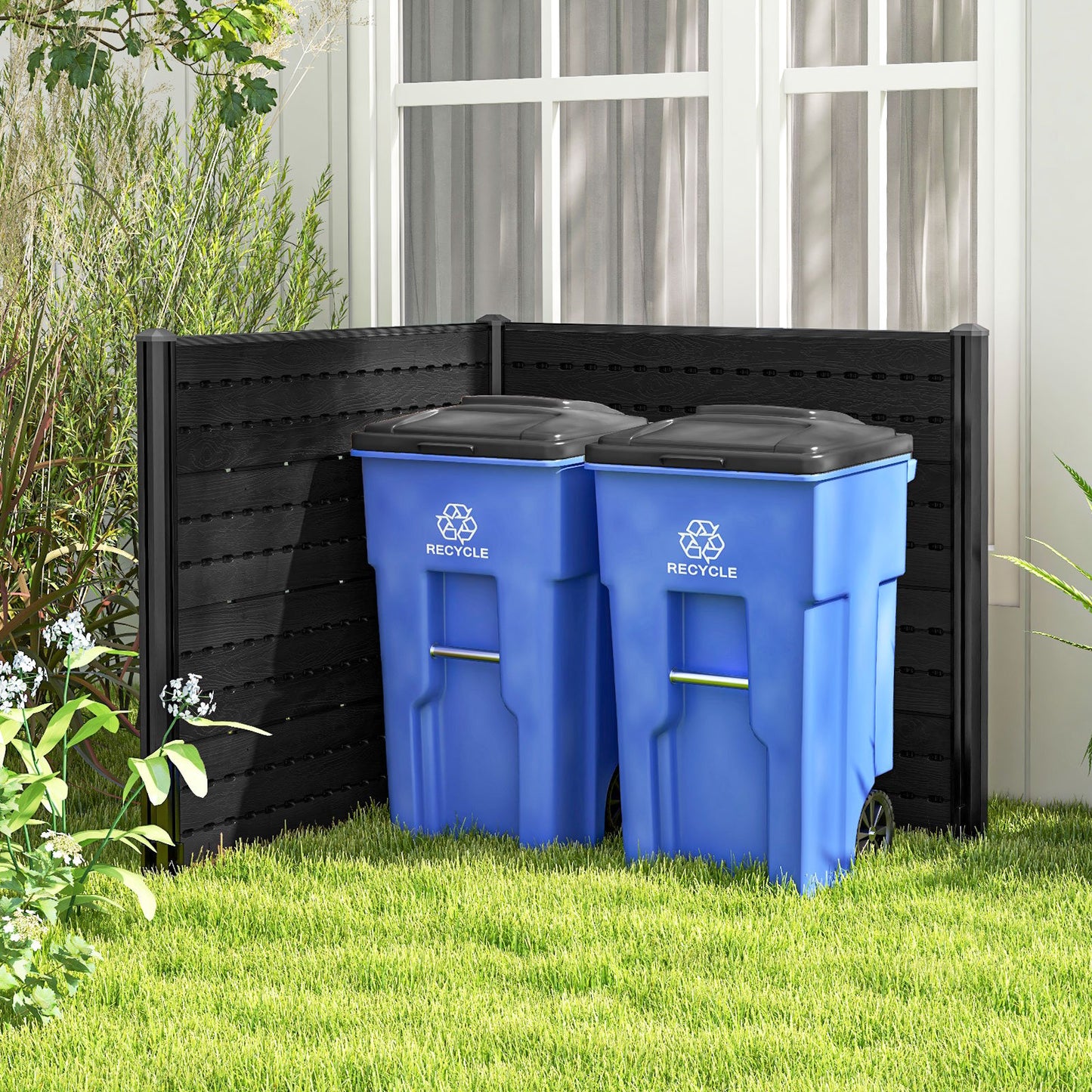 HDPE Outdoor Privacy Fence Screen with 5 Ground Stakes – Perfect for Garden, Yard, and Patio