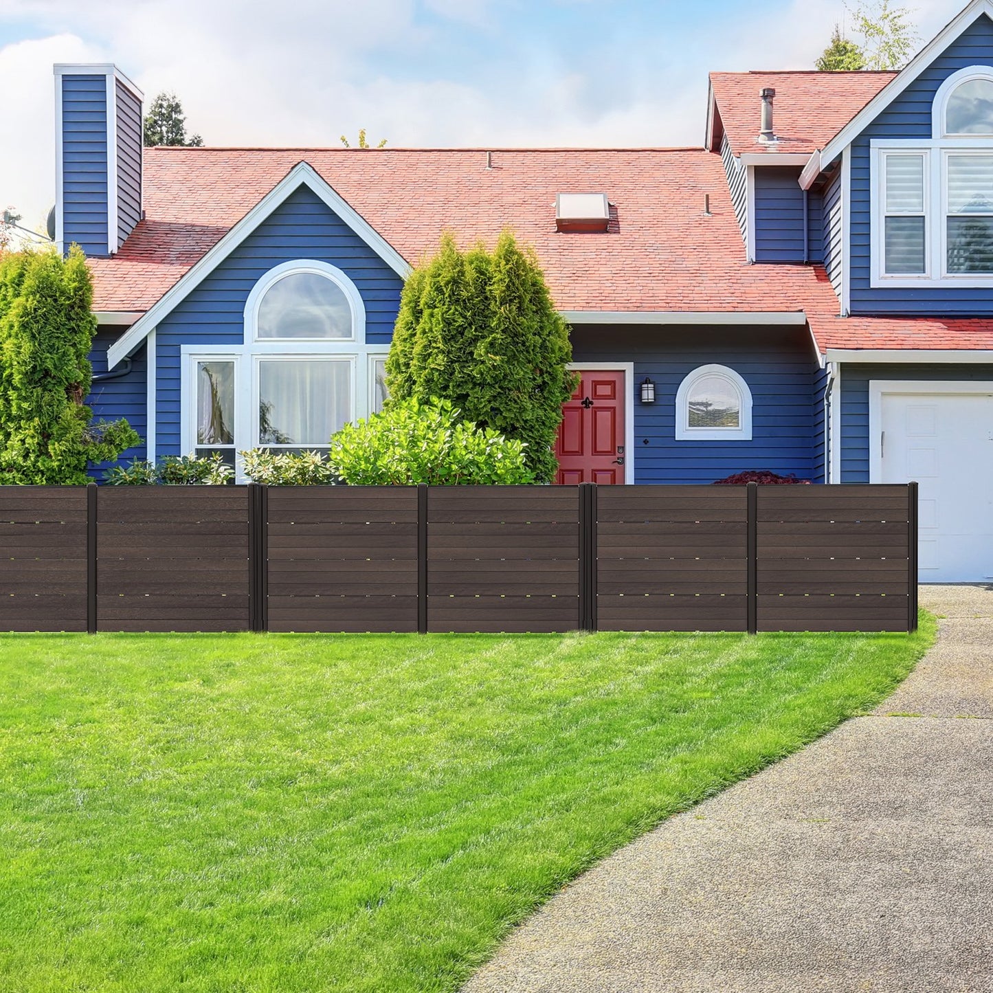 HDPE Outdoor Privacy Fence Screen with 5 Ground Stakes – Perfect for Garden, Yard, and Patio