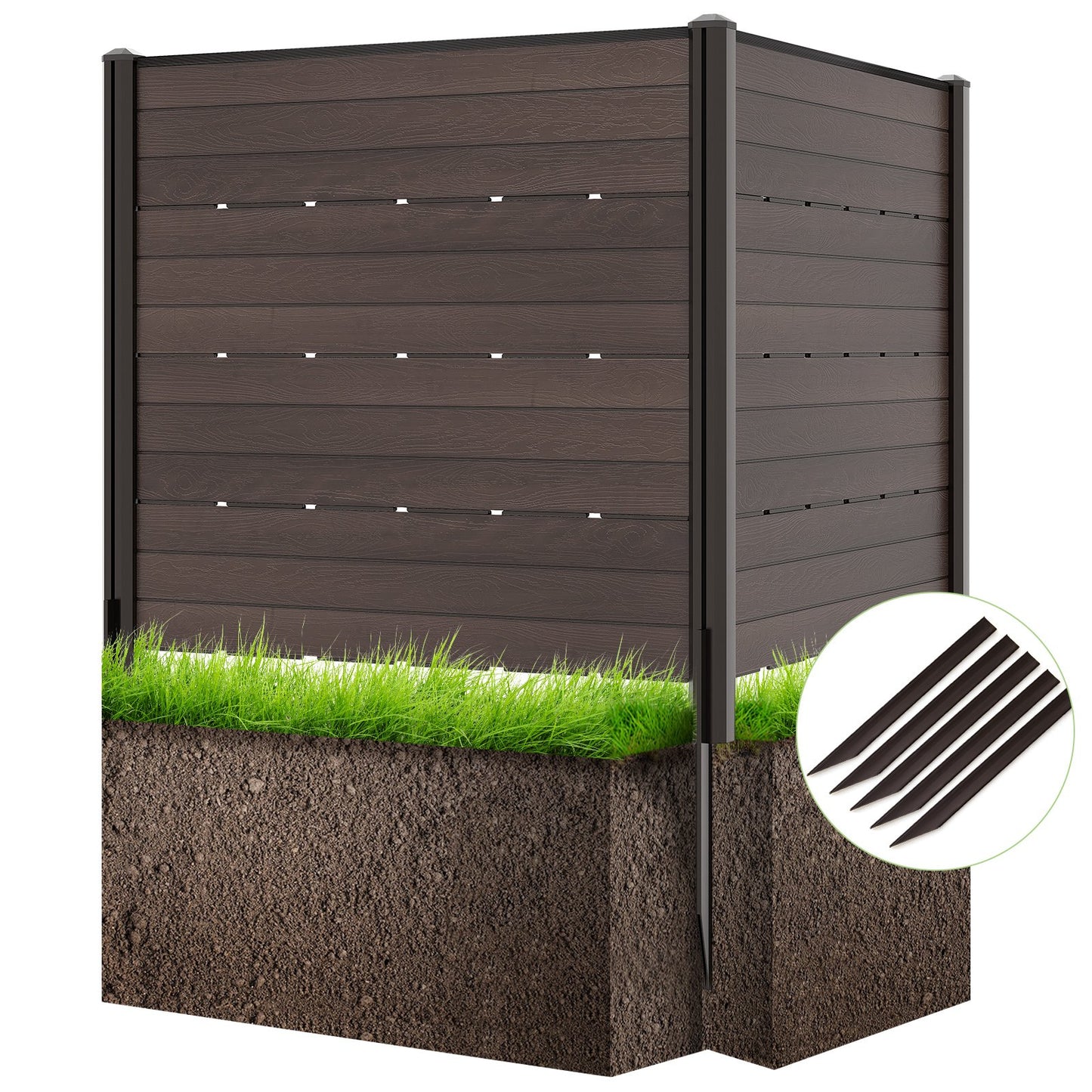 HDPE Outdoor Privacy Fence Screen with 5 Ground Stakes – Perfect for Garden, Yard, and Patio