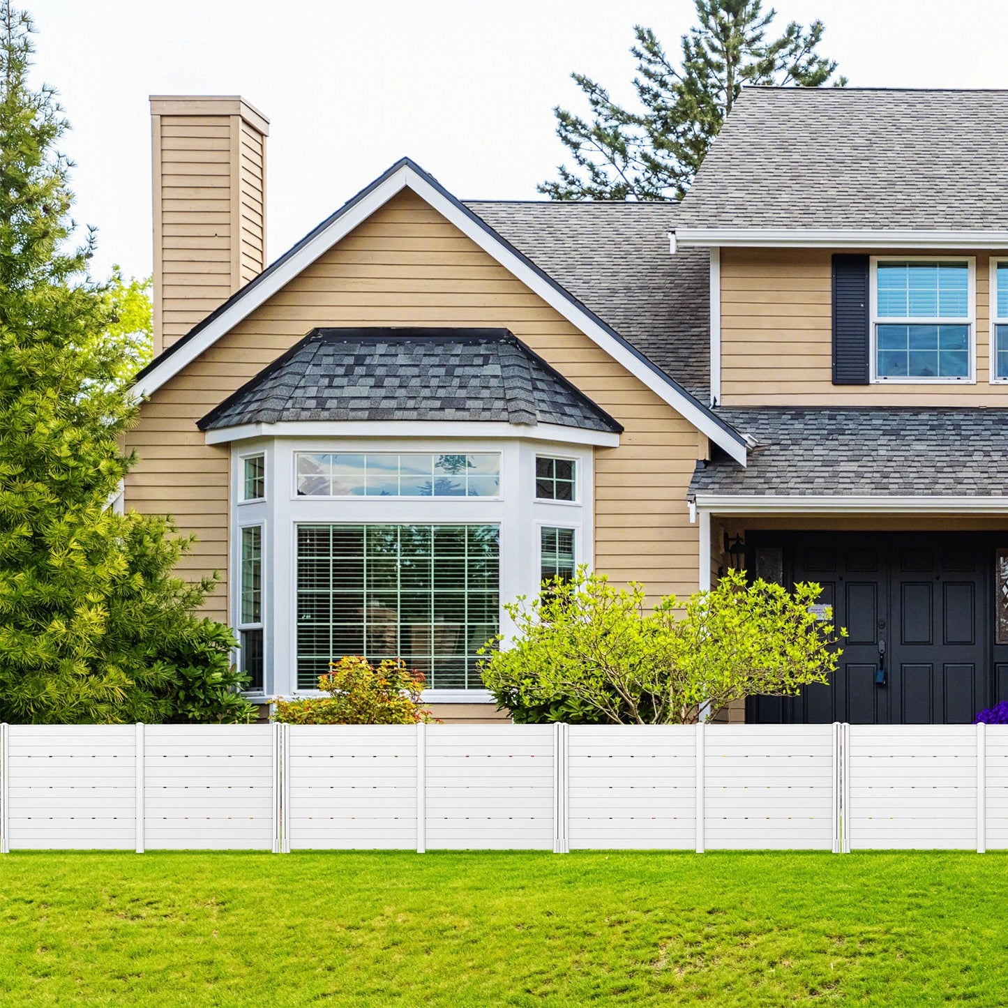 HDPE Outdoor Privacy Fence Screen with 5 Ground Stakes – Perfect for Garden, Yard, and Patio