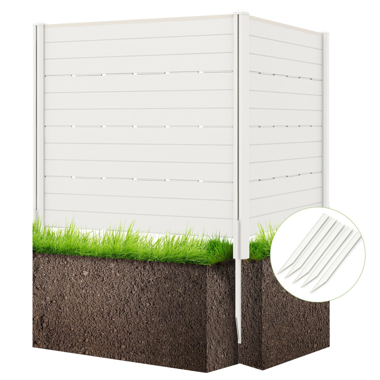 HDPE Outdoor Privacy Fence Screen with 5 Ground Stakes – Perfect for Garden, Yard, and Patio