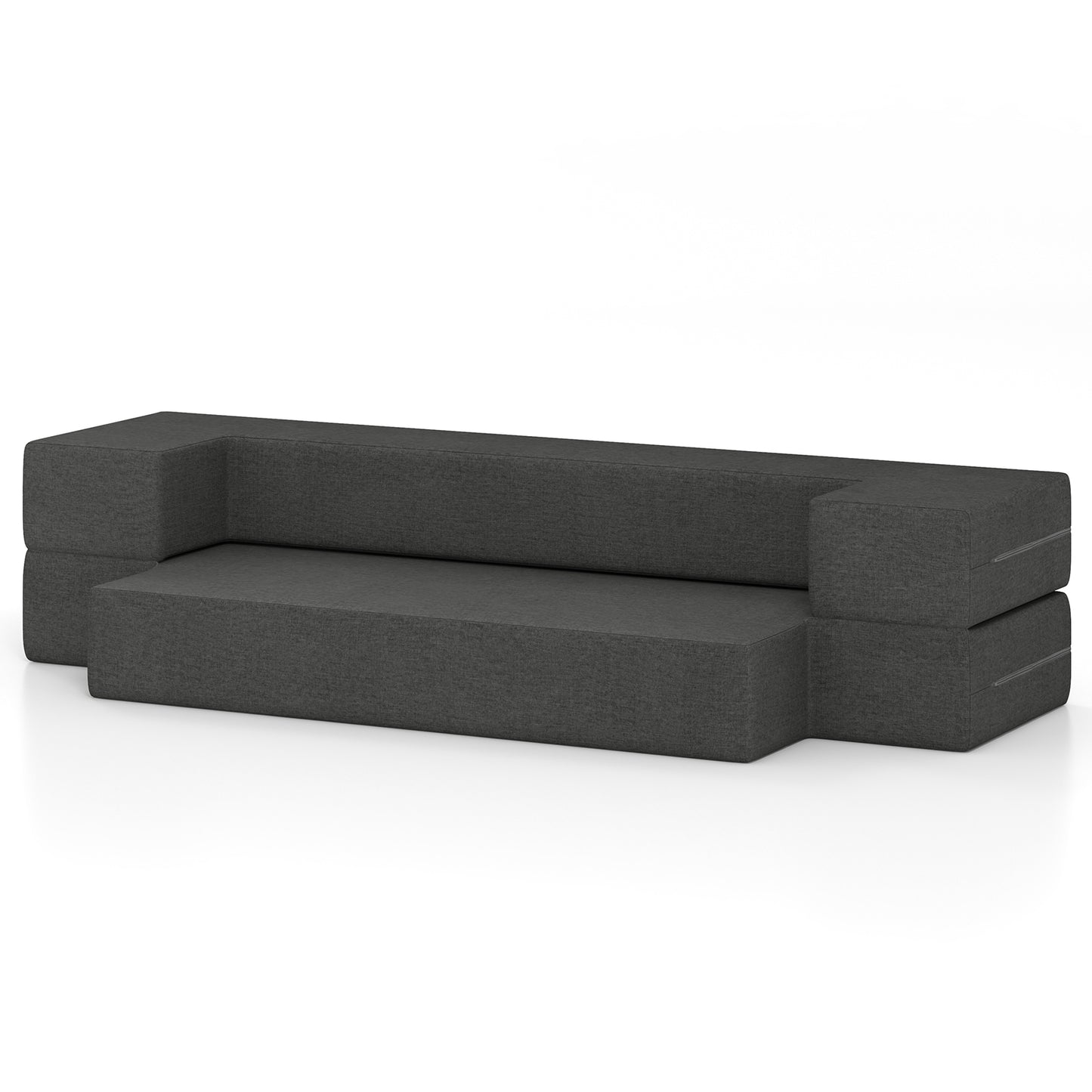 Convertible Folding Sofa Bed with Memory Foam and Washable Cover, 8 Inch Twin