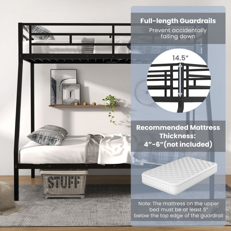 Space-Saving Metal Bed Frame for Teens and Adults, Noise-Free, No Box Spring Required - Black